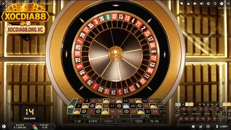Tham gia Hầm Vàng Roulette trên xocdia88 chỉ với ba bước